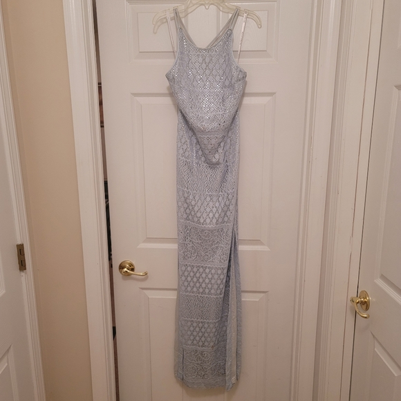 Light blue silver sequined dress - Picture 1 of 6